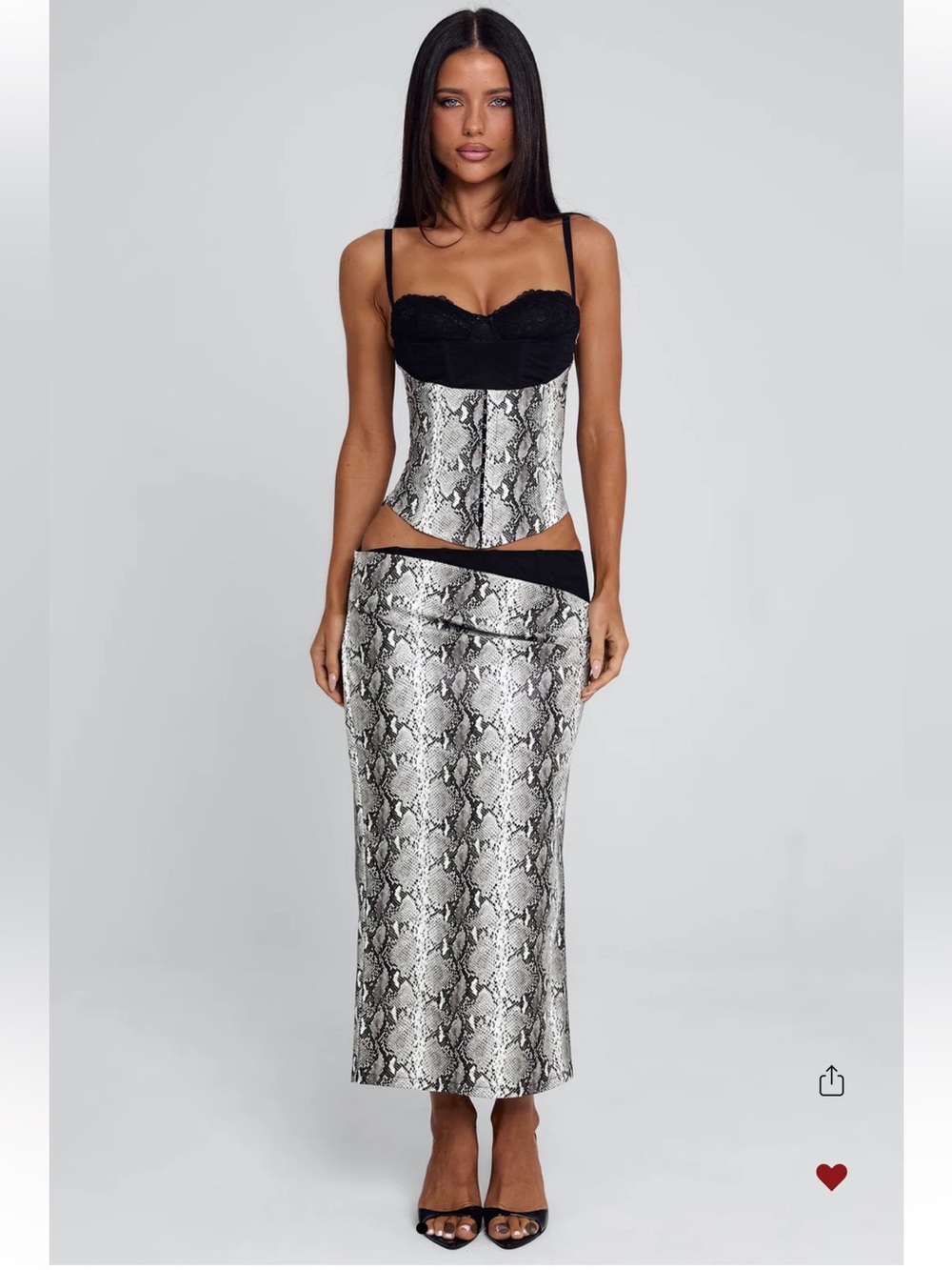 Outcast Ravelle Set - Snake Print Corset Set